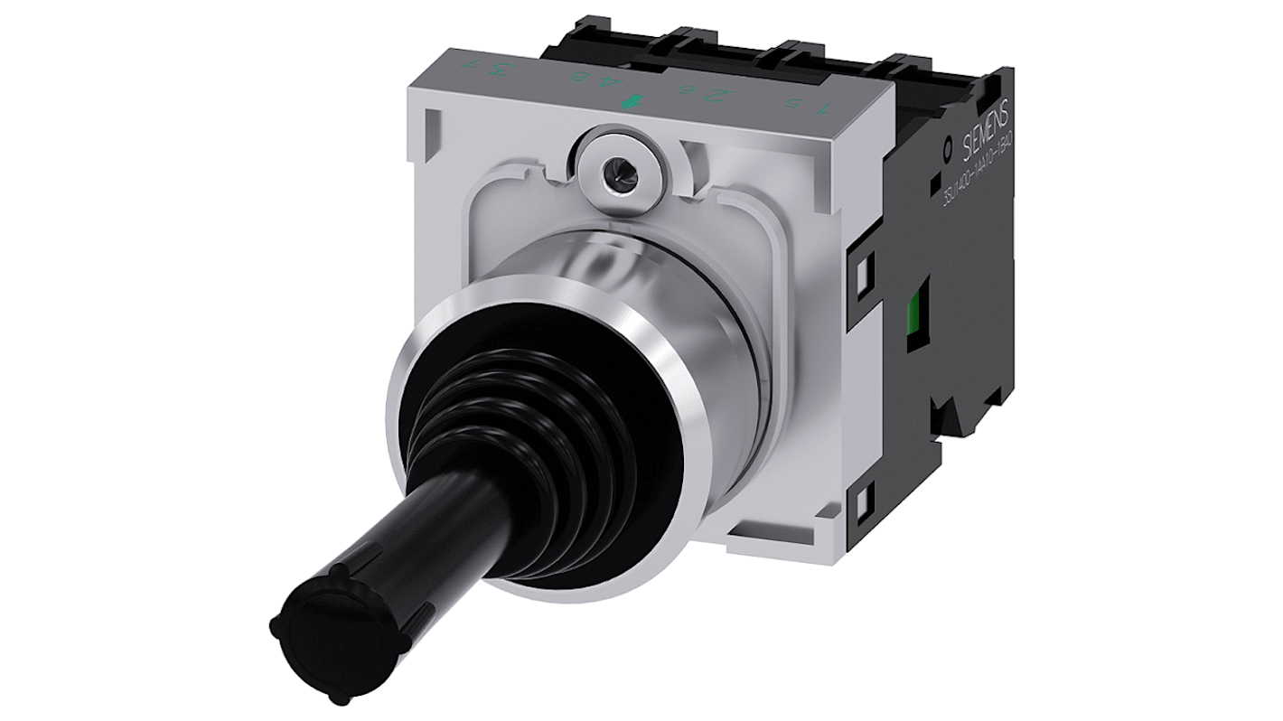 Interruttore joystick Siemens 3SU1150-7AF88-1QA0, azionamento momentaneo, montaggio anteriore, grado di protezione IP65/IP67.