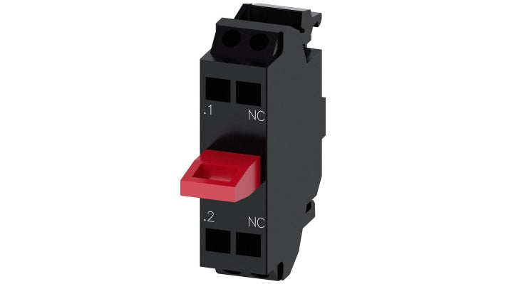 Blocco contatti Siemens 3SU1400-2AA10-3MA0, 1 NC, tensione 500 V, corrente 10 A, montaggio a pavimento, serie SIRIUS ACT.