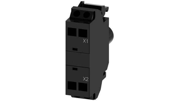 Modulo indicatore LED blu Siemens 3SU1401-1BF50-3AA0, 230V ca, terminale a molla, montaggio su blocco piastra frontale. Ideale per sistemi di controllo elettrico.