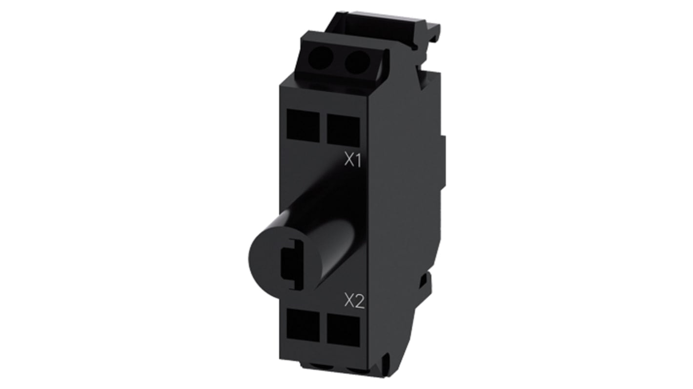 Blocco luminoso Siemens 3SU1401-2BB40-3AA0 LED verde 24V CA/CC con morsetto a molla per montaggio a pavimento.