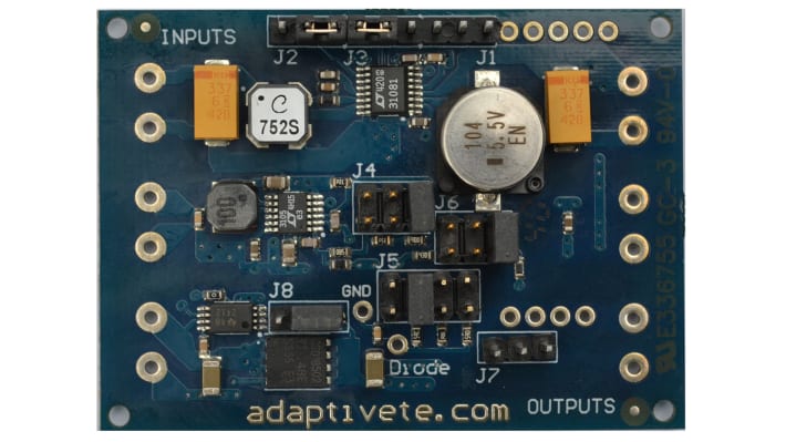 Modulo I/O Adaptive ADEH-P-A per recupero energia, ottimizzato per generatori termoelettrici e fonti fotovoltaiche.