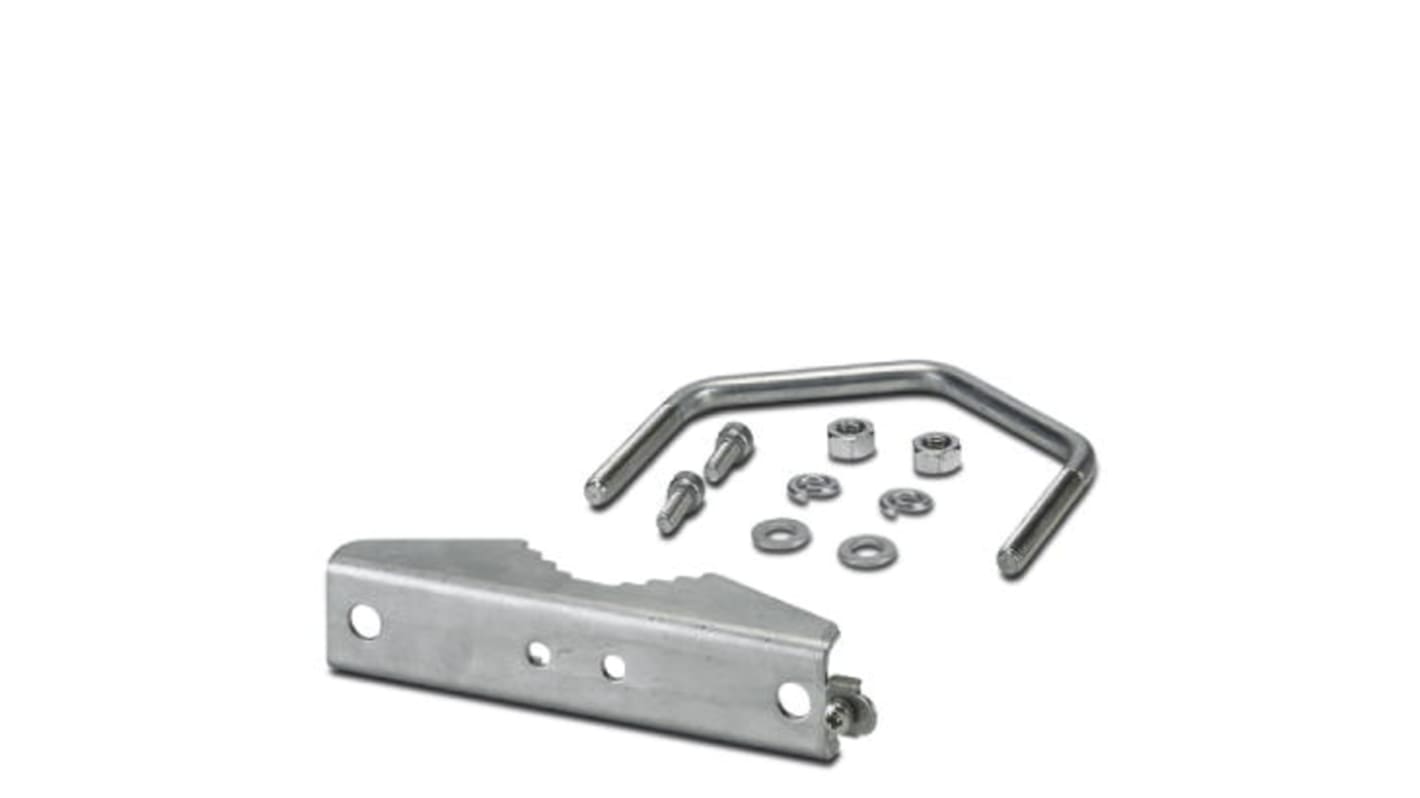 Kit di montaggio Phoenix Contact 2908738 per fissaggio su tubo, compatibile con contenitore FA MCR-HT-FH, montaggio a parete.
