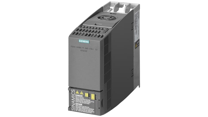 Inverter trifase Siemens SINAMICS G120C, 3-4 kW, 400V c.a., 3 fasi, 0-550Hz. Montaggio a pannello, comunicazione Profibus. Certificato CE e UL.