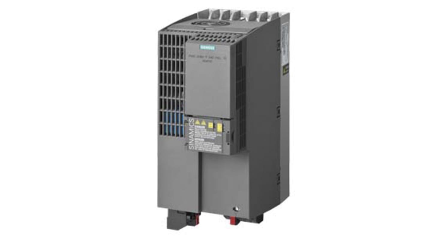 Inverter Siemens 6SL3210-1KE23-8UF1, 15 kW, 3 fasi, montaggio a pannello, dimensioni 140x225x295 mm, comunicazione Profinet.