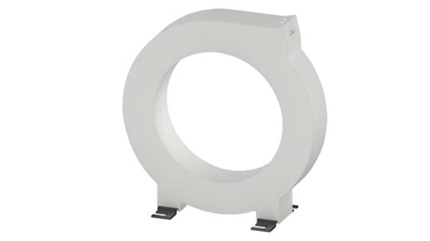 Trasformatore di corrente Siemens 3UL2305-1A, tipo toroidale, montaggio a pannello, dimensioni 163 x 169 x 64 mm.
