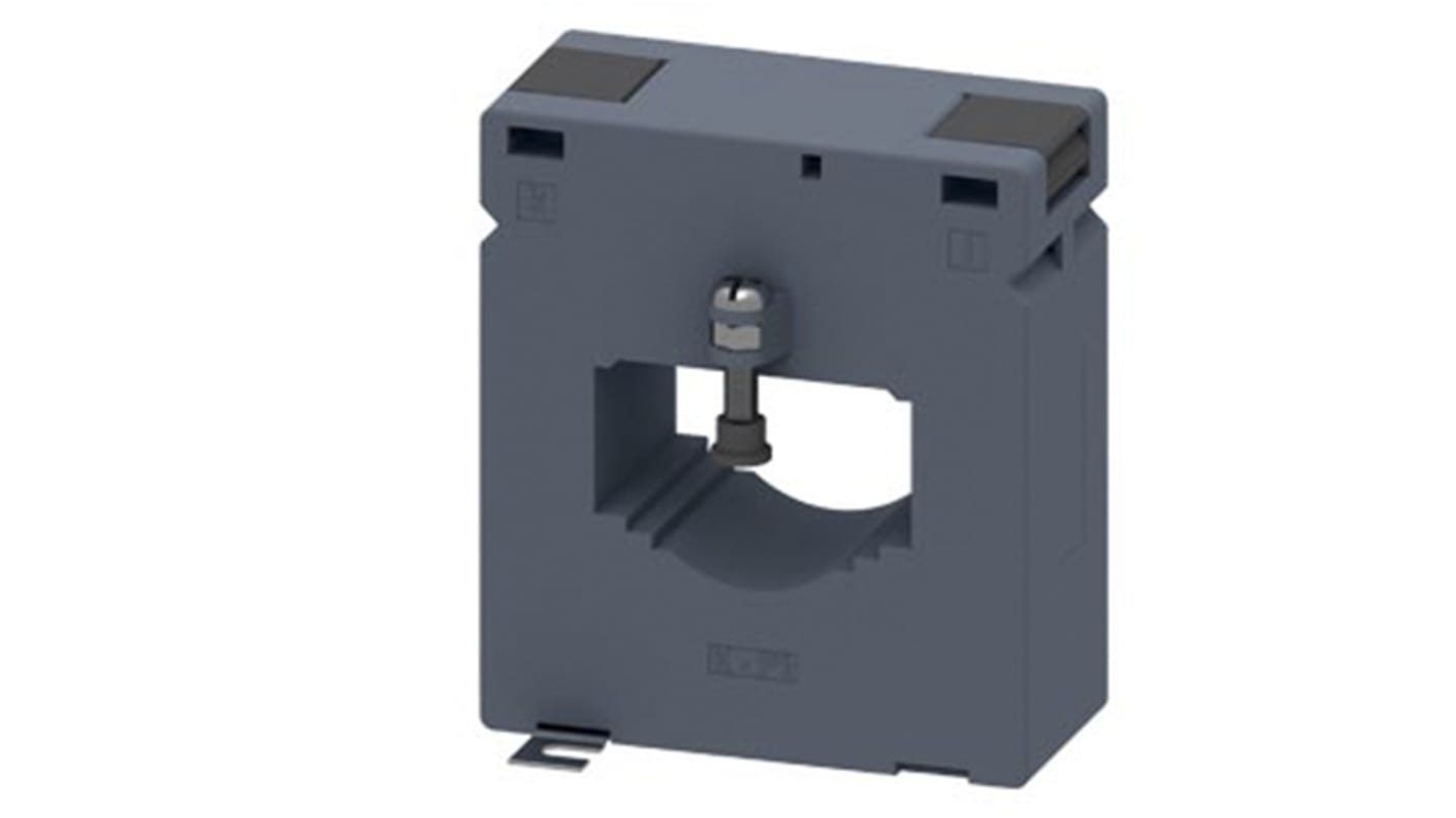 Trasformatore di corrente Siemens 4NC5431-2DH21, 800A ingresso, 5A uscita, montaggio a pannello, dimensioni 112 x 127,5 x 84,1 mm.
