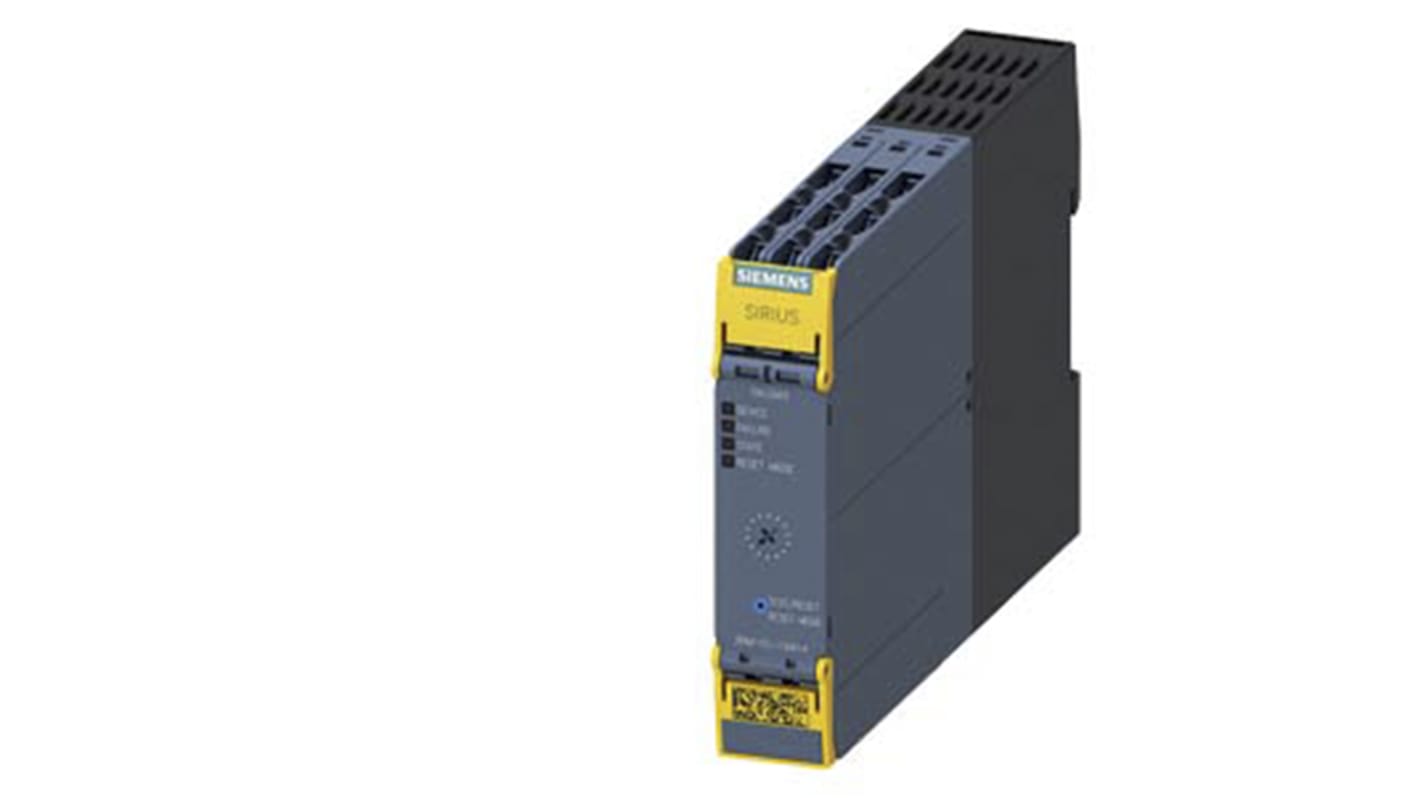 Starter Siemens 3RM1107-1AA14 per motore SIRIUS 3RM1, potenza 3 kW, montaggio a innesto, dimensioni 141,6x22,5x100 mm.