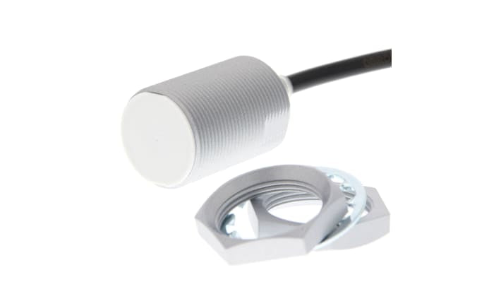 Omron E2EQ-X20D230-T 2M, sensore induttivo cilindrico M30, rilevamento 20 mm, IP67, montaggio a filo, temperatura -25/+70 °C.