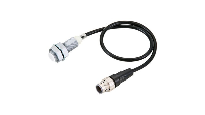 Sensore di prossimità cilindrico Omron E2EQ-X7D112-M1TGJ-T 0.3M, M12, rilevamento 7 mm, IP67, alimentazione 10-30 V c.c.