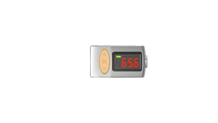 Sensore fotoelettrico rettangolare Banner Q4XFNLAF310-Q8, rilevamento 35-310 mm, uscita NPN, custodia in acciaio inox, IP67/IP68/IP69K.