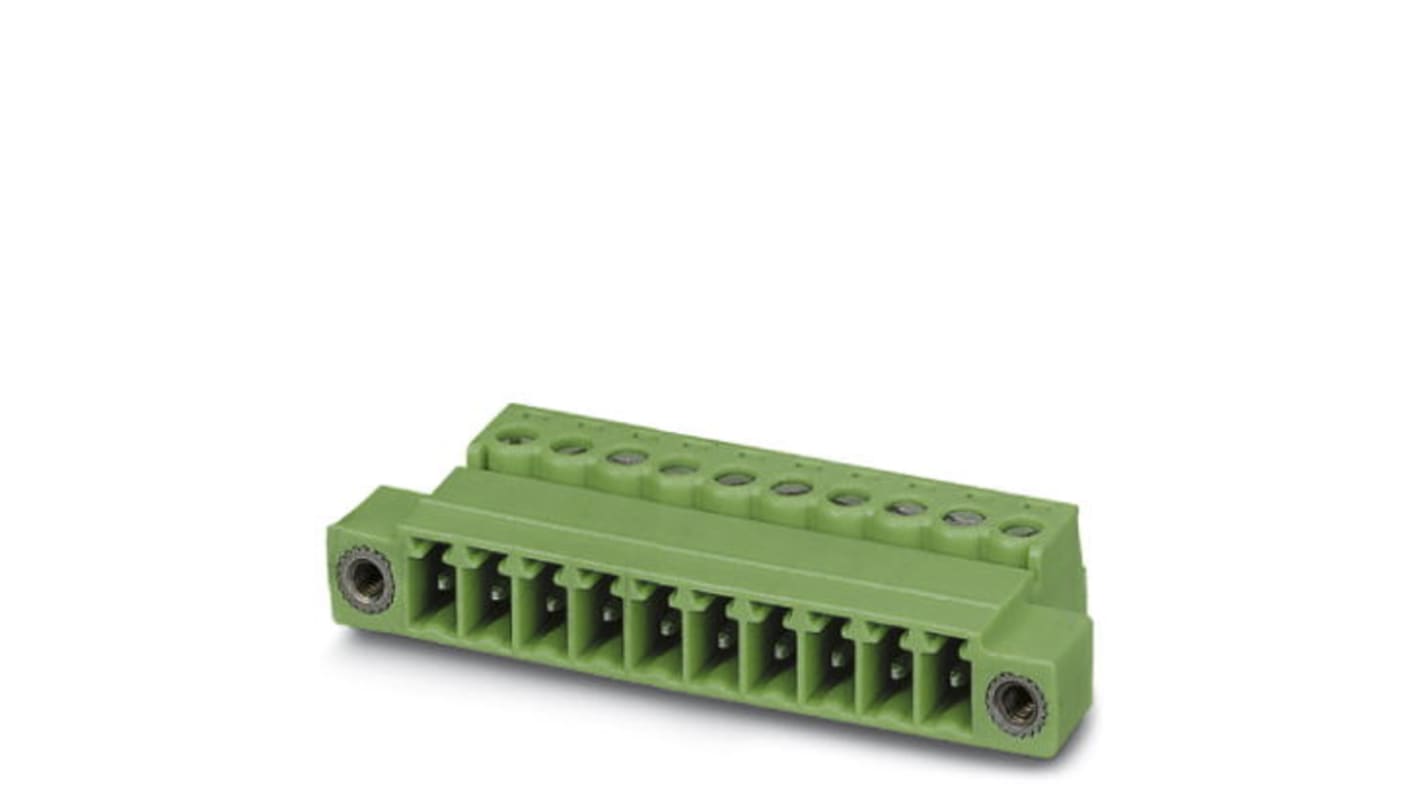 Morsettiera Phoenix Contact 1858057 per PCB, 8A/160V, 4 posizioni, passo 3,81mm, connessione a vite, colore verde, contatti stagnati.