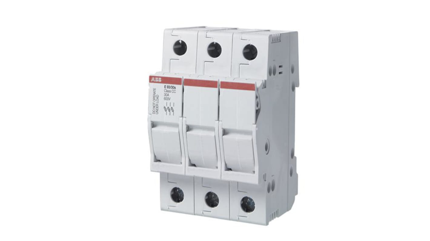 Interruttore isolante ABB 3 poli, 32 A, 690 V c.a., montaggio su guida DIN, dimensioni 60x50x80 mm, grado di protezione IP20.