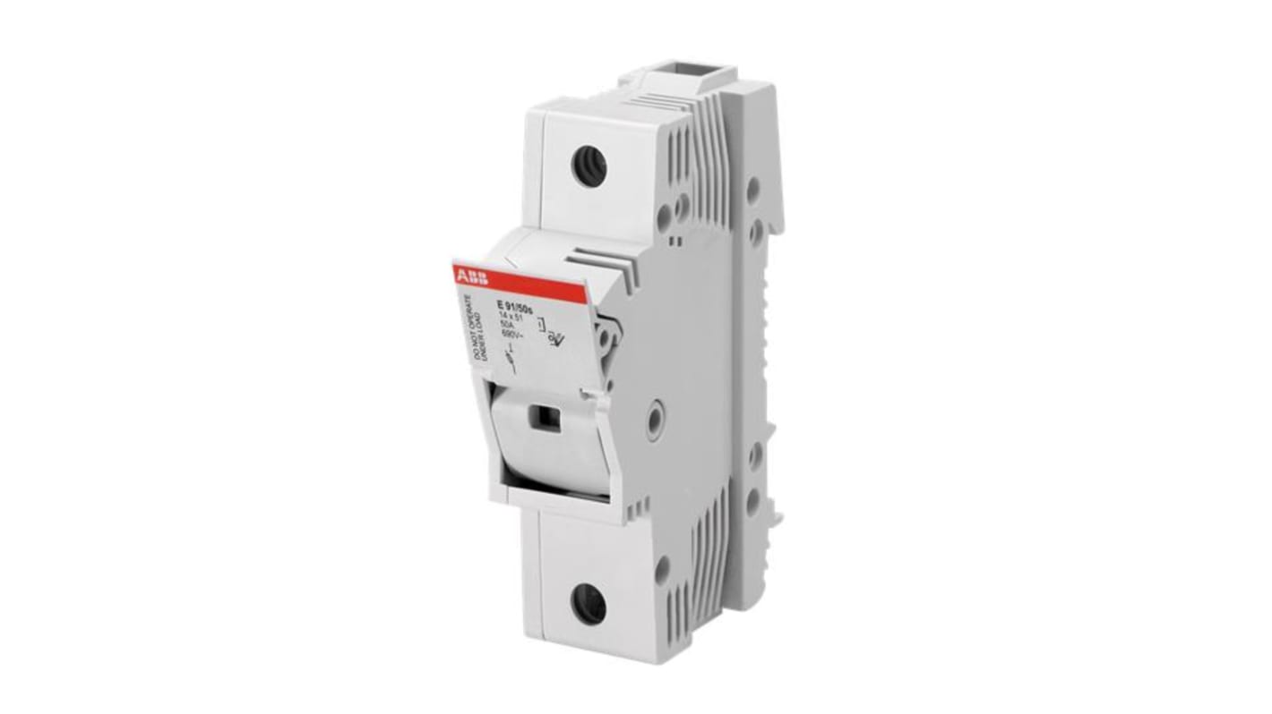 Interruttore di isolamento ABB 1P, 50A, 690V, serie 2CSM, con capacità d'interruzione 200 kA, dimensioni 70x50x90 mm.