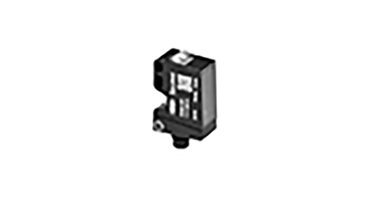 Baumer O300.GL-GW1J.72N, sensore fotoelettrico rettangolare con soppressione dello sfondo, montaggio filettato, IP67.