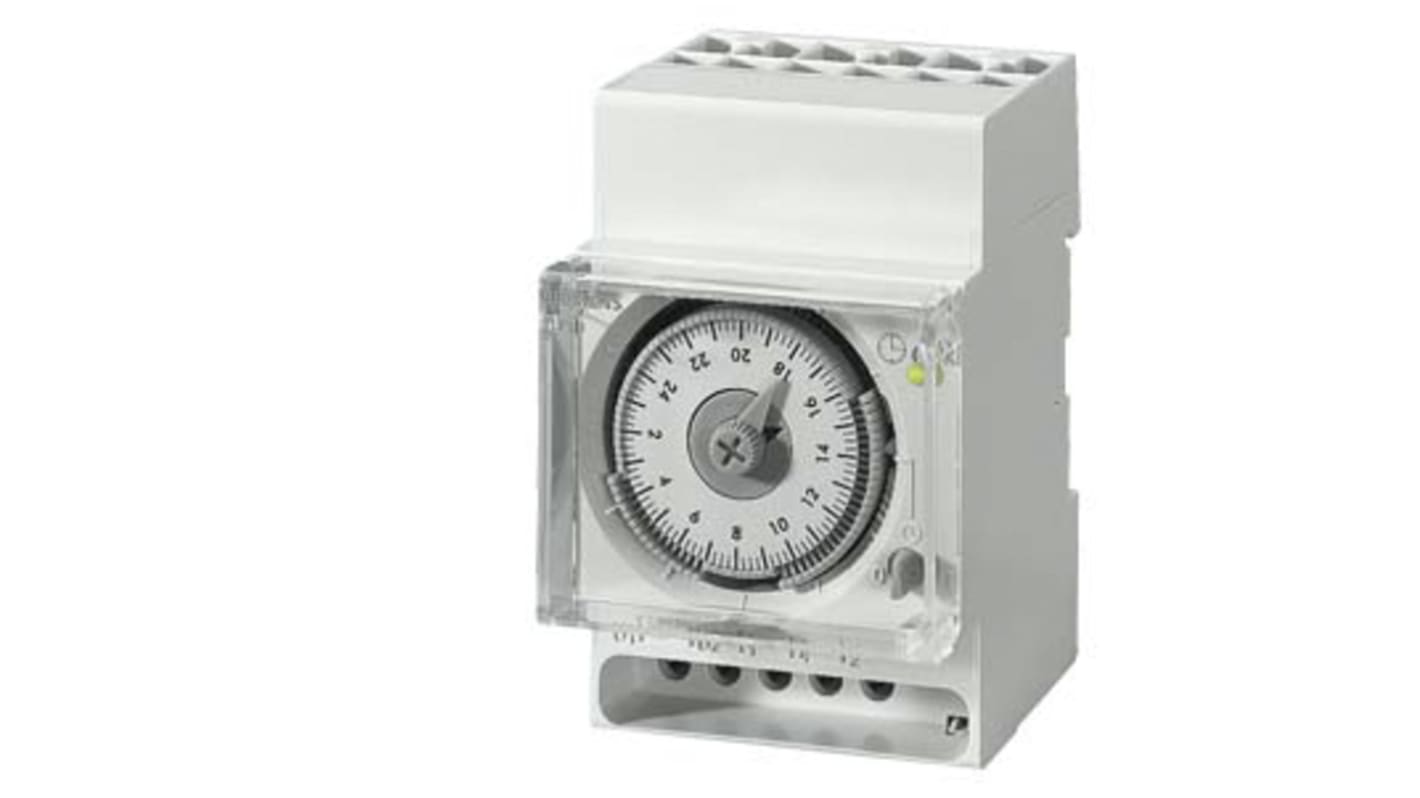 Temporizzatore Siemens 7LF5300-6 per guida DIN, SPDT, 230 V, 1 canale, dimensioni 53x83x70 mm.