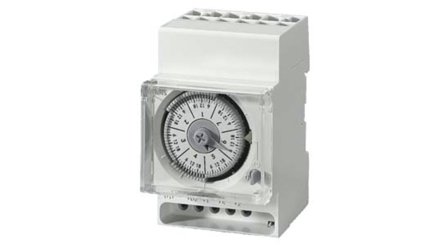Temporizzatore Siemens 7LF5301-6 per guida DIN, contatto SPDT, 230 V, 1 canale, dimensioni 53x83x70 mm.