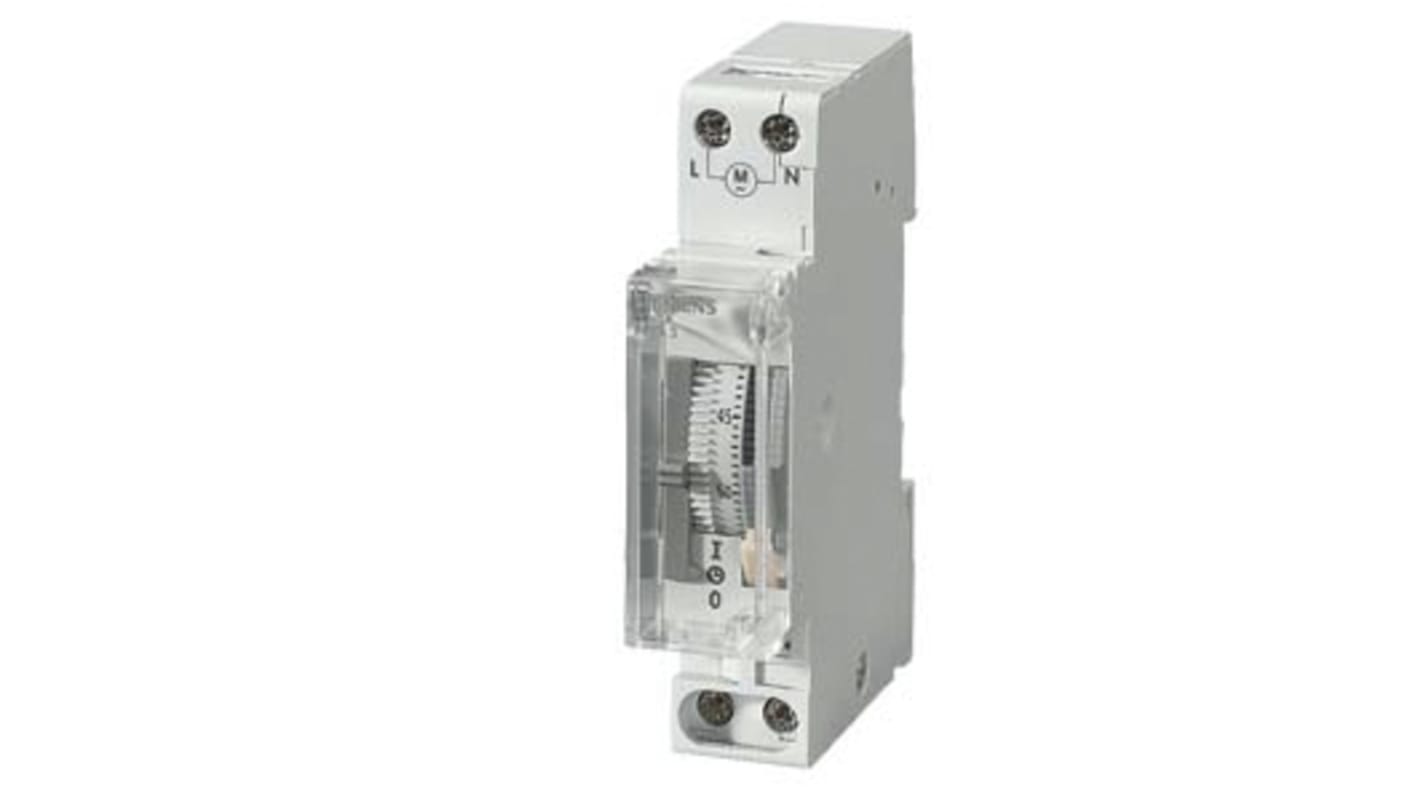 Temporizzatore Siemens 7LF5301-1 per guida DIN, 230 V, 1 canale, 18 mm di lunghezza, 89 mm di altezza.