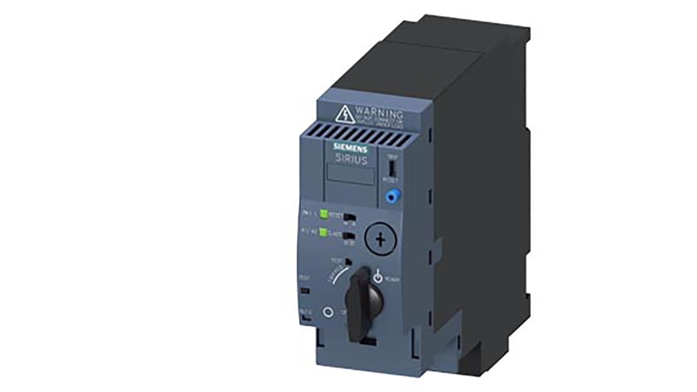 Starter DOL Siemens 3RA6120-0EB30 per motori, 15 kW, 32 A, montaggio su guida DIN, dimensioni 165x137.5x45 mm.