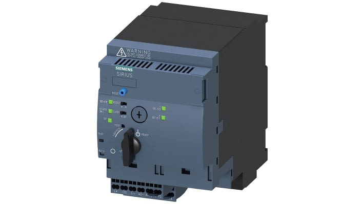Starter DOL Siemens 3RA6500-2CB43 per motori 3 fasi, potenza 3 kW, montaggio su guida DIN, dimensioni 90x165x137,5 mm.
