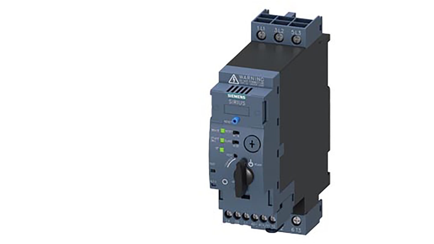 Starter DOL Siemens 3RA6400-1EB42, 3 fasi, 15 kW, 32 A, montaggio su guida DIN, dimensioni 45x165x148.5 mm, IP20.