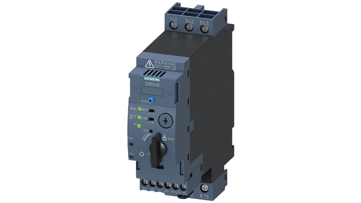 Starter DOL Siemens 3RA6400-1EB42, 3 fasi, 15 kW, 32 A, montaggio su guida DIN, dimensioni 45x165x148.5 mm, IP20.