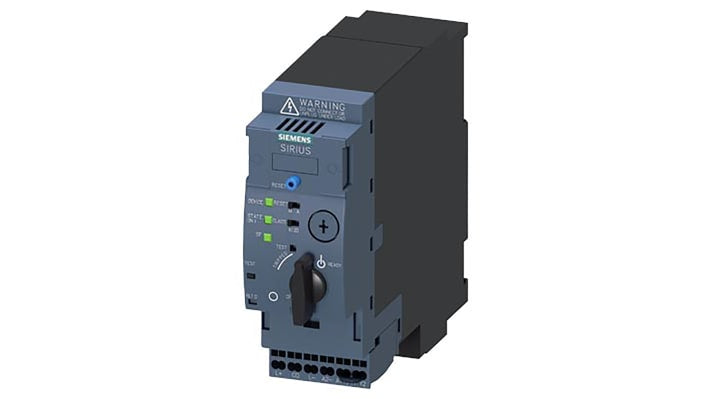 Siemens 3RA6400-2BB43, avviatore DOL trifase 750 W, montaggio su guida DIN, dimensioni 165 x 137,5 x 45 mm, grado di protezione IP20.