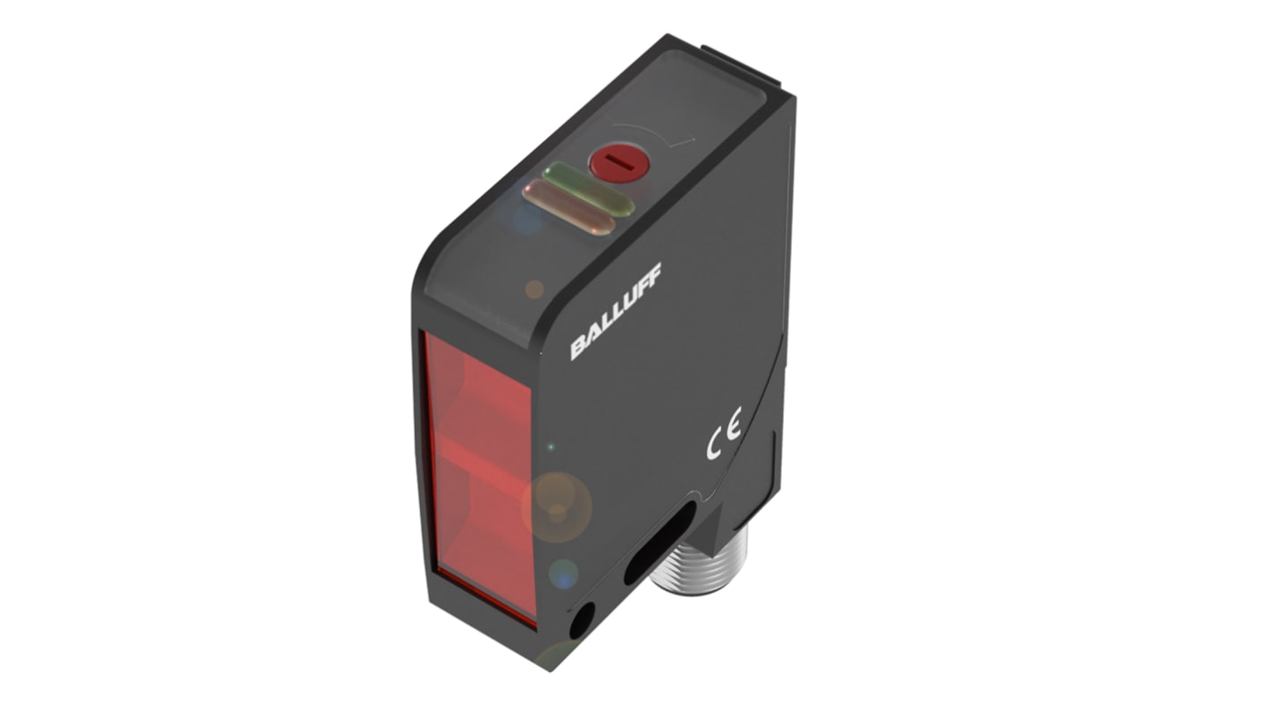 Sensore fotoelettrico BALLUFF BOS 21M-PA-RH22-S4, rilevamento da 1 mm a 400 mm, montaggio a pannello, grado di protezione IP67.