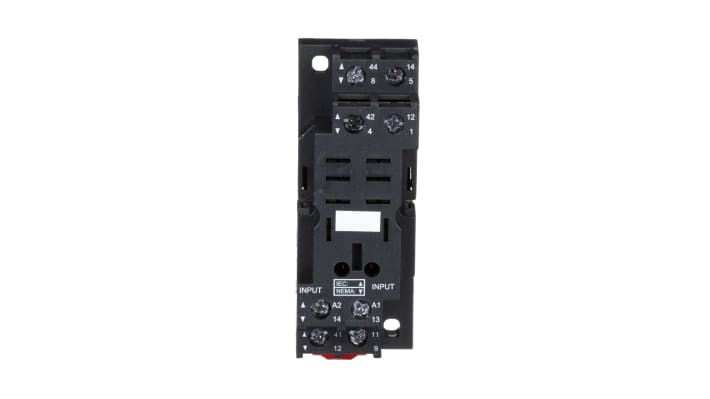 Zoccolo Harmony Relay RPZF2 di Schneider Electric, per relè a innesto, montaggio su guida DIN, 15 A, 250 V, 8 contatti.
