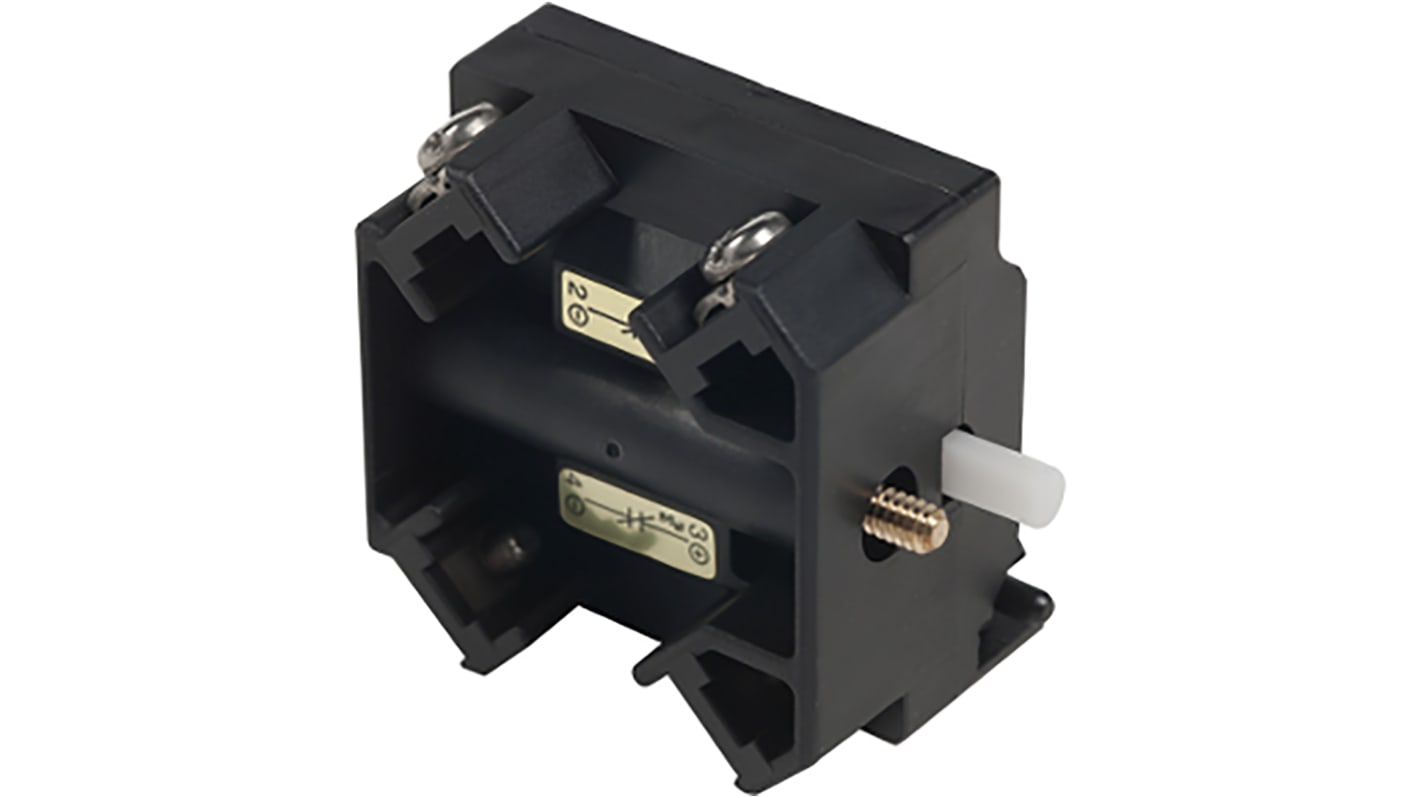 Blocco contatti luminoso SPDT Schneider Electric 9001KA51, tensione 125 V c.c. e 240 V c.a., configurazione 1CO, montaggio a vite.