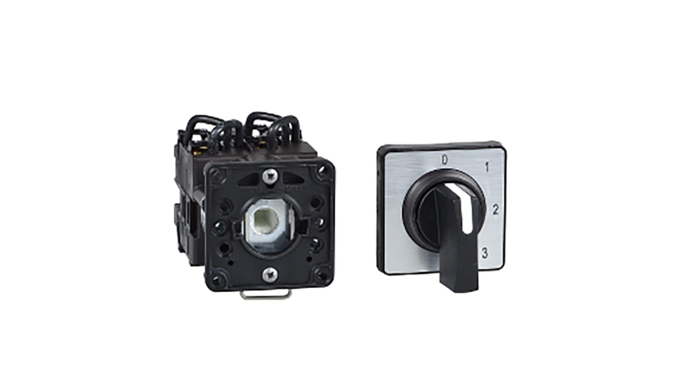 Interruttore a camma Schneider Electric Harmony K, 1 polo, 20 A, montaggio su Ø 22 mm, angolo di corsa 45 gradi. Codice K2C003QCH.