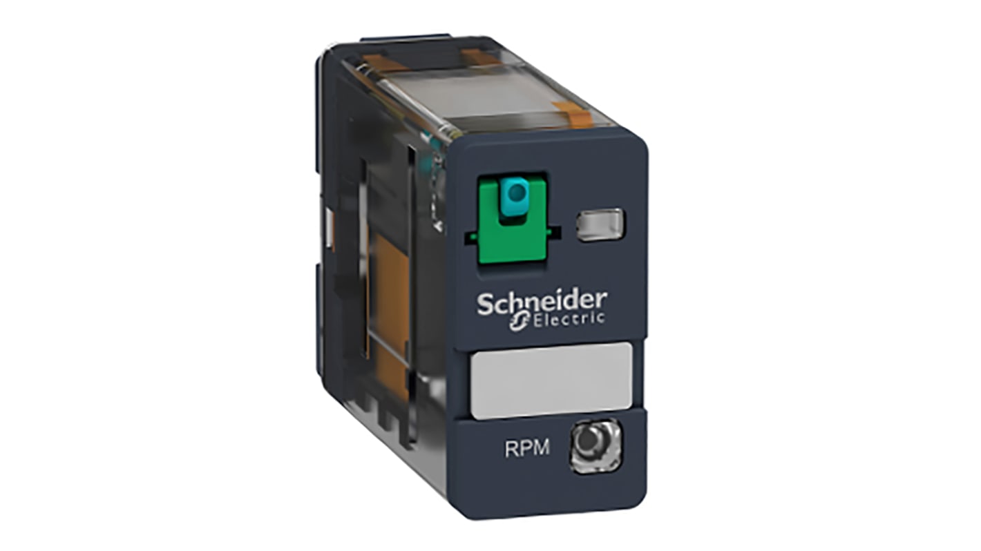 Relè di controllo Zelio RPM12BD Schneider Electric - 1 C/O 24V AC 15A LED. Monitora anomalie operative con precisione.
