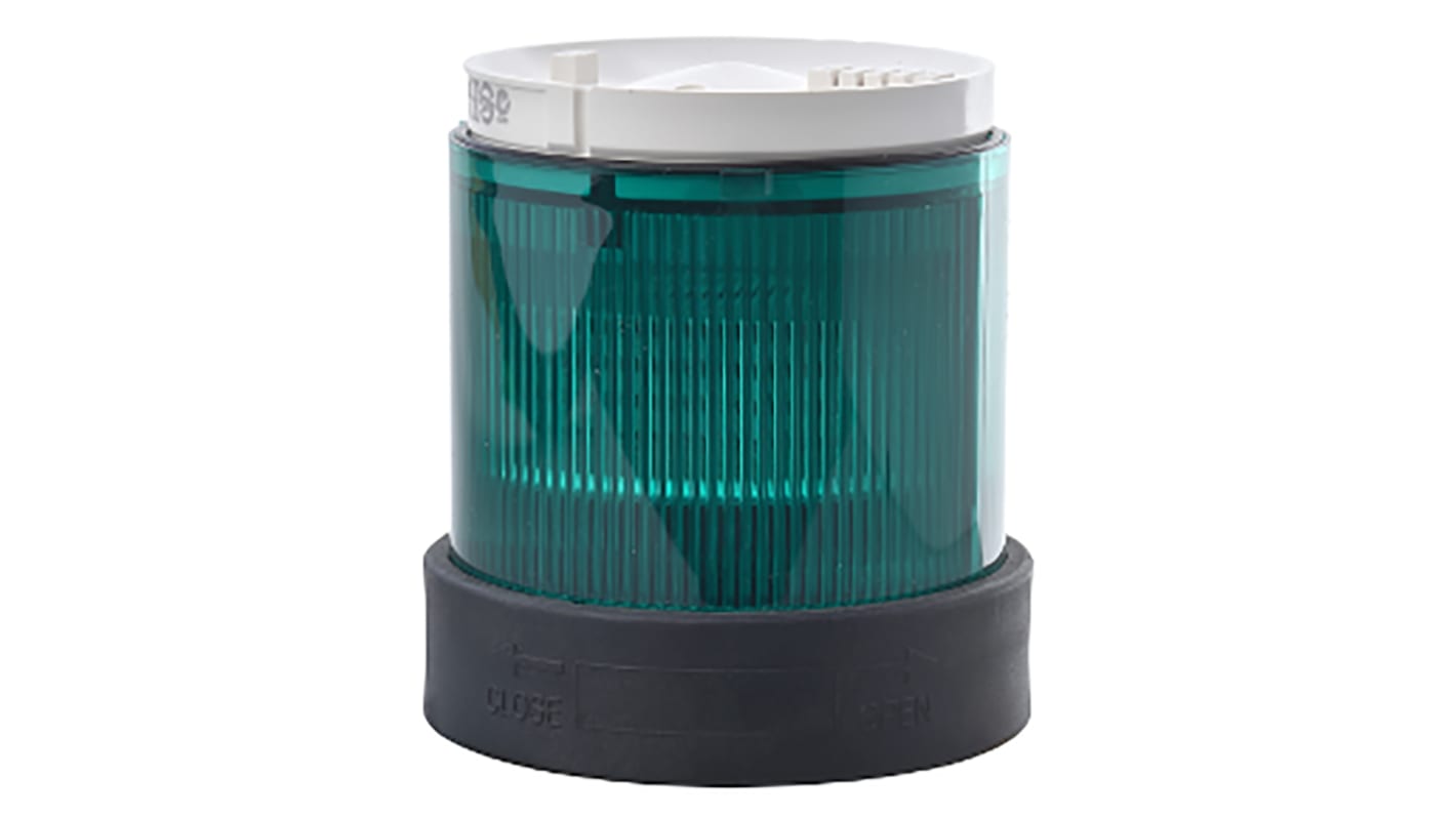 Segnalatore luminoso XVBC5B3 Schneider Electric - Ø 70mm verde 24V ca/cc, ideale per torrette luminose. LED, IP65, IP66.