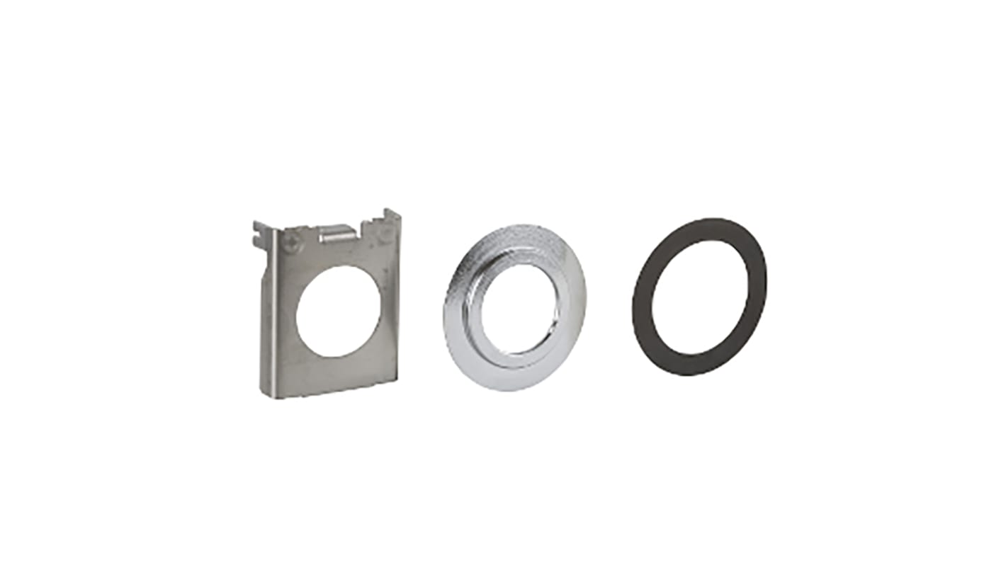 Kit di montaggio Schneider Electric ZB4BZ012 per unità di segnalazione, adattamento in metallo da 30 mm a 22 mm.