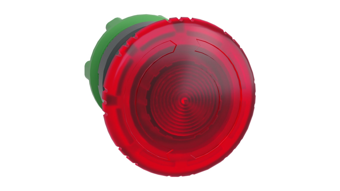 Pulsante di arresto di emergenza illuminato Schneider Electric ZB5AW743, montaggio a pannello, diametro 40mm, protezione IP66/IP69.