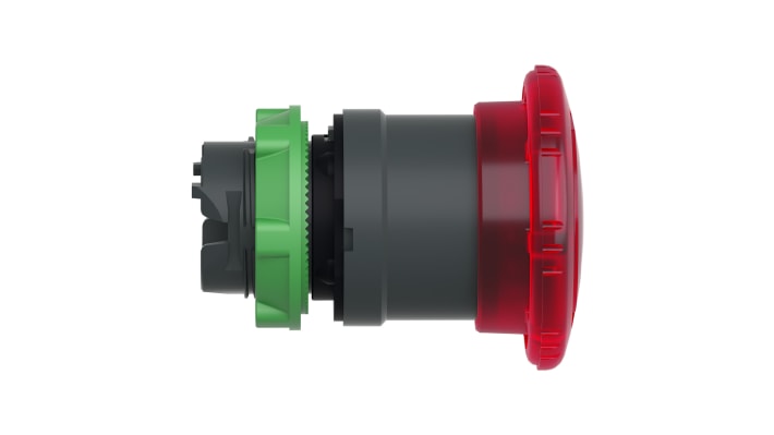 Pulsante di arresto di emergenza illuminato Schneider Electric ZB5AW743, montaggio a pannello, diametro 40mm, protezione IP66/IP69.