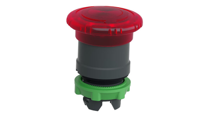 Pulsante di arresto di emergenza illuminato Schneider Electric ZB5AW743, montaggio a pannello, diametro 40mm, protezione IP66/IP69.