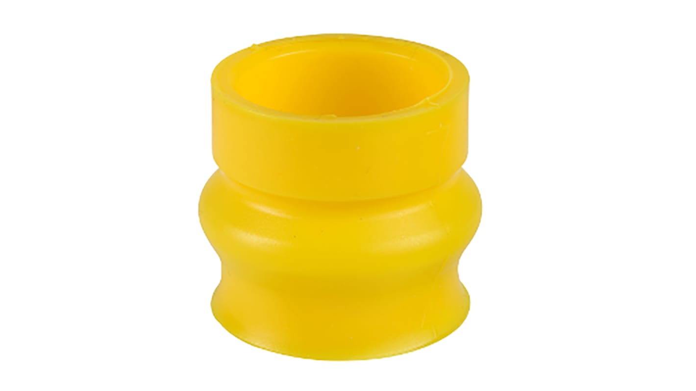 Soffietto giallo Schneider Electric ZBZ58 per pulsanti Harmony XB4 e XB5, compatibile con teste a fungo da 40 e 60 mm.