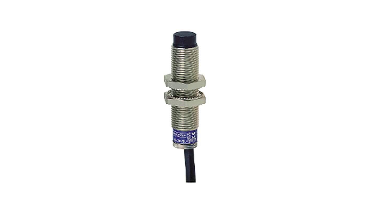 Sensore di prossimità cilindrico NPN Telemecanique Sensors XS612B4NAL2, filettatura M12, rilevamento 7 mm, IP68/IP69K.