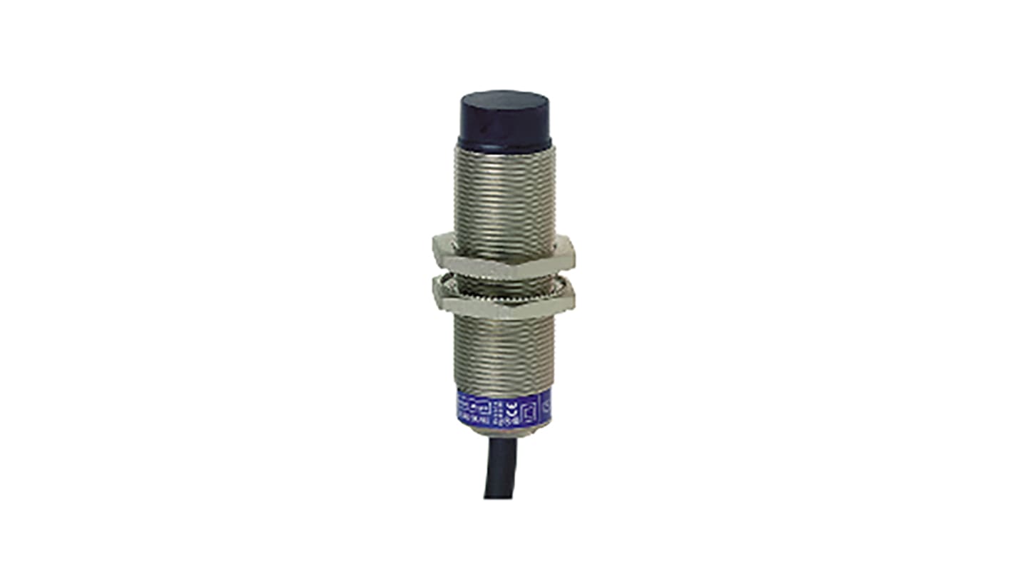 Sensore di prossimità cilindrico NPN Telemecanique Sensors XS618B4NAL2, M18, rilevamento 12 mm, IP68/IP69K, 12-48 V c.c.