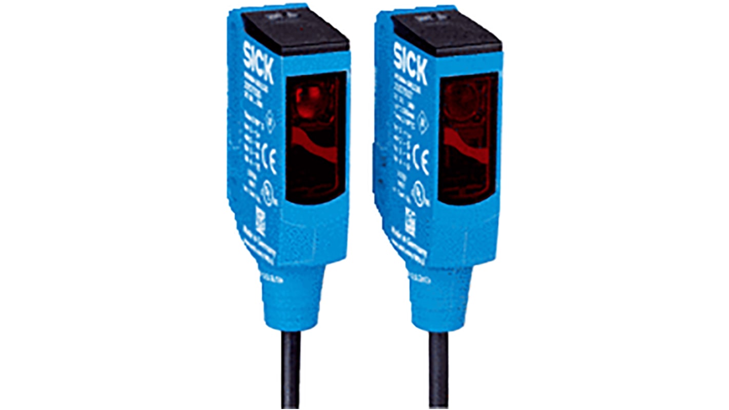 Sensore fotoelettrico rettangolare Sick WSE9M4-3P1130, rilevamento fino a 10 m, montaggio a pannello, grado di protezione IP66/IP67/IP69K.