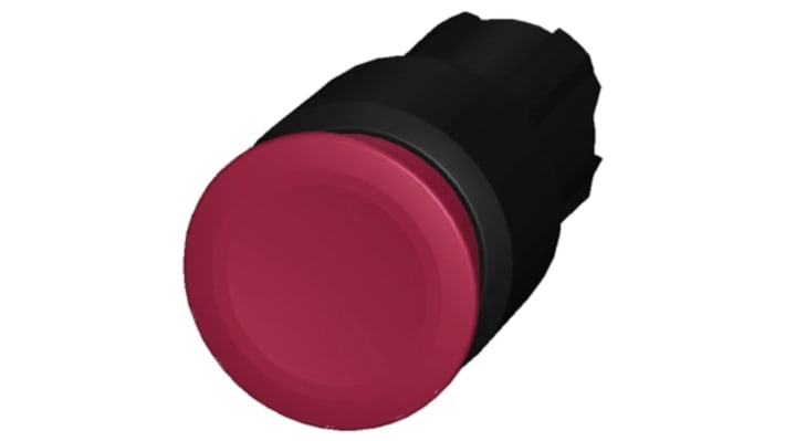 Attuatore pulsante Siemens 3SU1000-1AA20-0AA0, rotondo, diametro foro 22 mm, rosso, protezione IP66/IP67/IP69K.