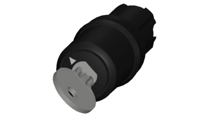 Testa selettore Siemens 3SU1000-5JF01-0AA0, interruttore a chiave 2 posizioni, diametro foro 22mm, protezione IP66.