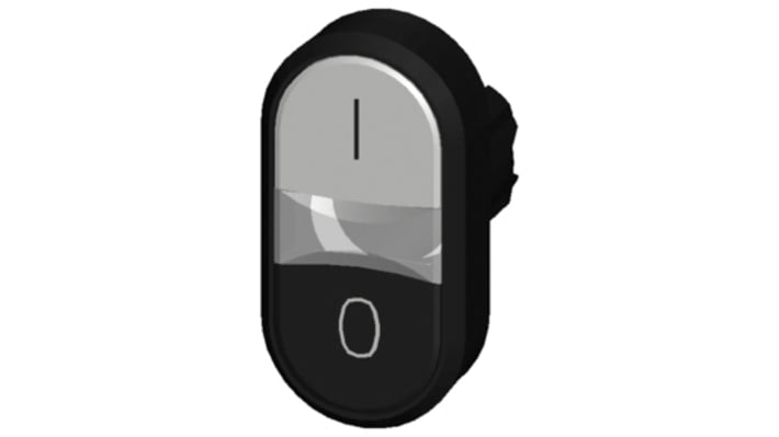 Attuatore pulsante instabile Siemens 3SU1001-3AB61-0AK0, diametro 22 mm, colore nero/bianco, grado di protezione IP66/IP67/IP69K.