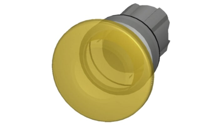 Attuatore pulsante instabile Siemens 3SU1051-1BD30-0AA0, rotondo giallo, diametro 40 mm, protezione IP66/IP67/IP69K.