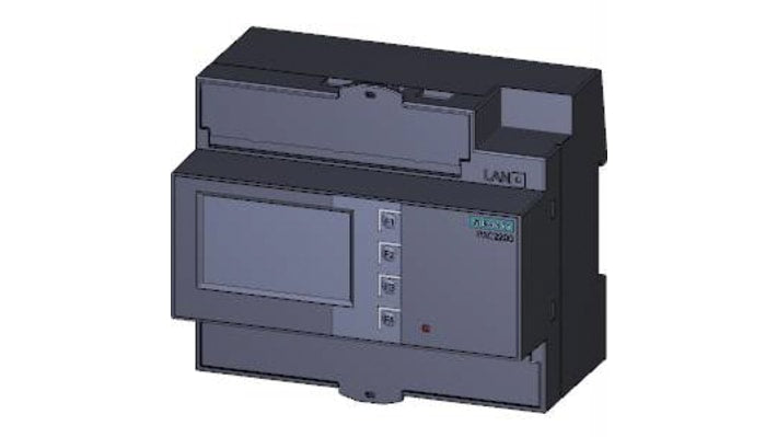 Contatore di energia Siemens 7KM2200-2EA30-1GA1, digitale, 3 fasi, montaggio su guida DIN, display LCD, intervallo 46-400 V.