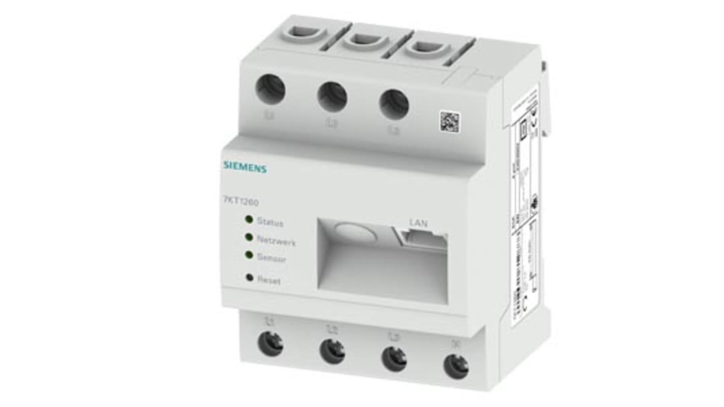 Siemens 7KT1260, contatore di energia PAC1200 con display digitale, misurazione 5 A, 400 V, profondità 32.7 mm.