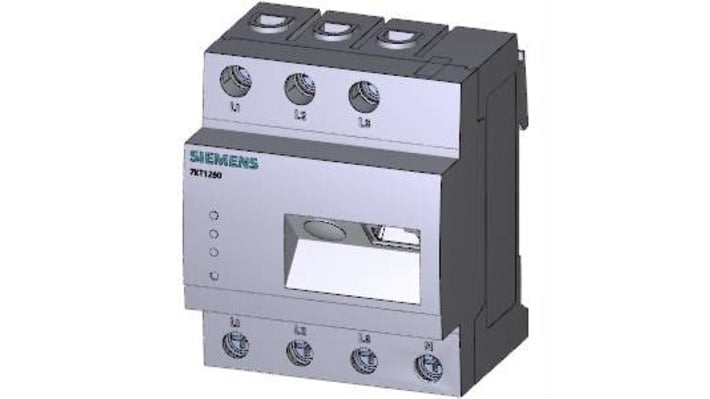 Siemens 7KT1260, contatore di energia PAC1200 con display digitale, misurazione 5 A, 400 V, profondità 32.7 mm.