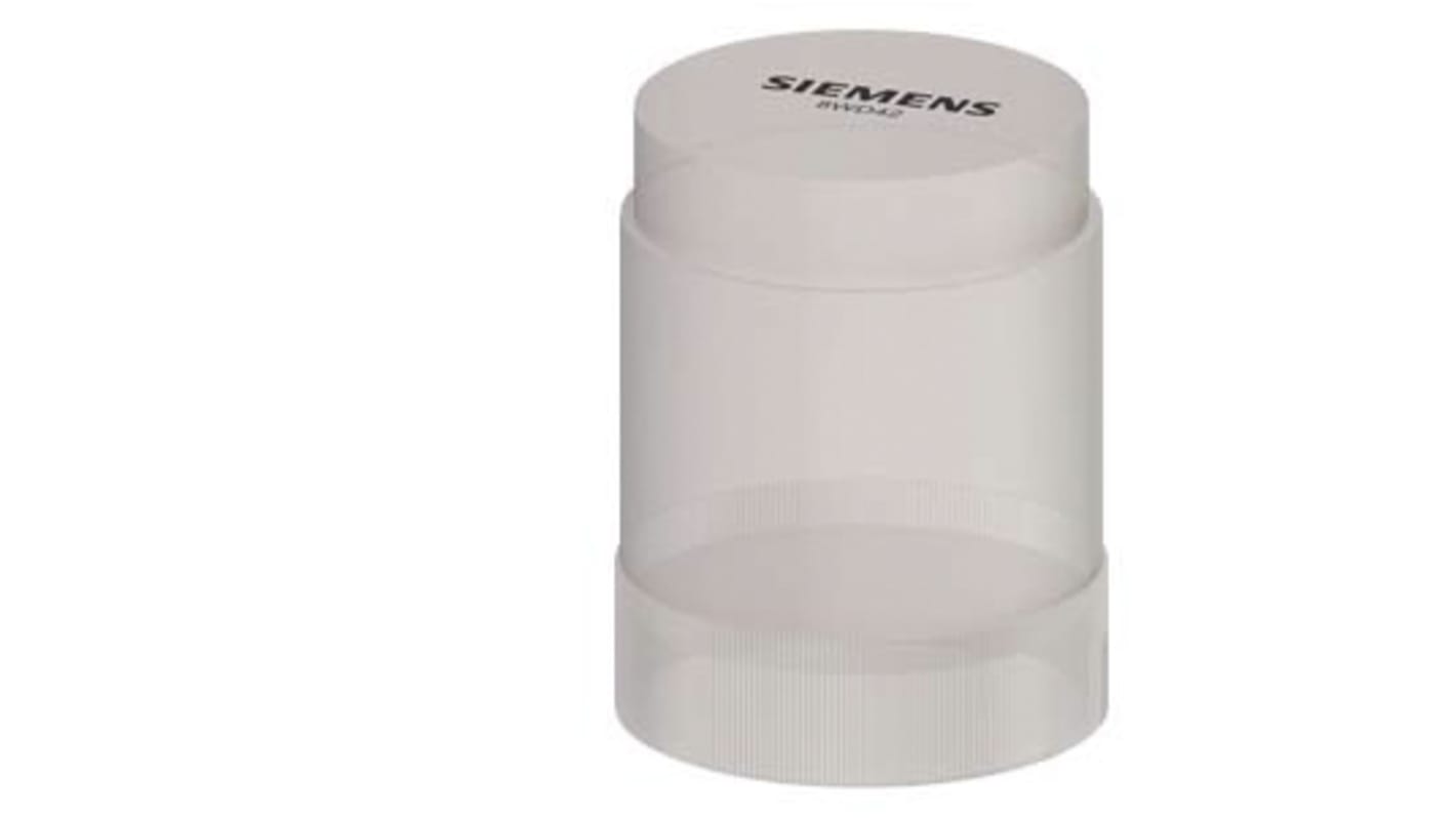 Elemento luminoso lampeggiante trasparente Siemens 8WD4200-1AE, LED, IP54, 12-230 V, altezza 67 mm, diametro 50 mm.
