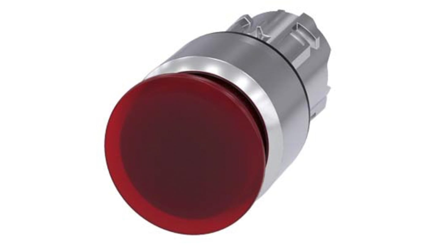Pulsante a fungo rosso Siemens SIRIUS ACT, diametro 30 mm, attuazione a pulsante, protezione IP66/IP67/IP69K. Codice 3SU1051-1AA20-0AA0.