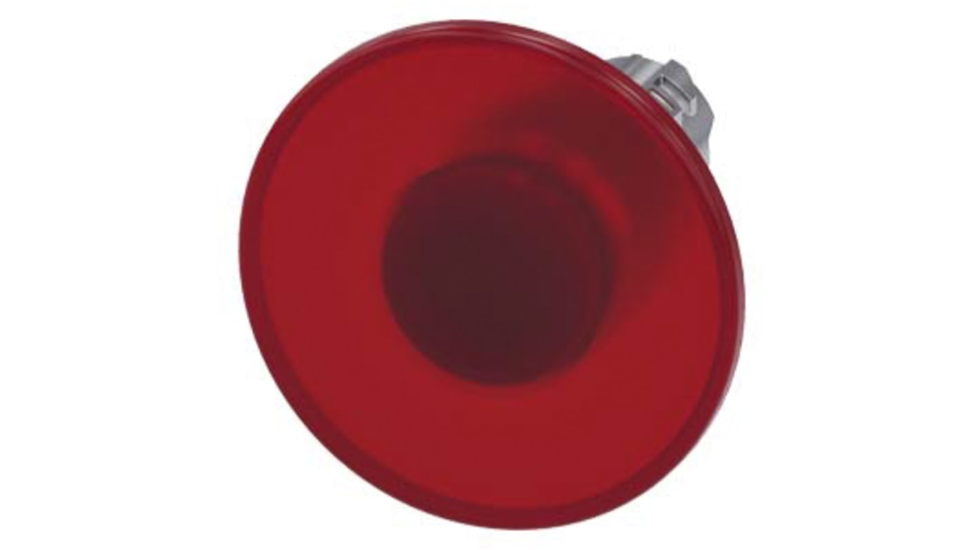 Pulsante a fungo Siemens SIRIUS ACT, rotondo, rosso, diametro 60 mm, attuazione a pulsante, protezione IP66/IP67/IP69K.
